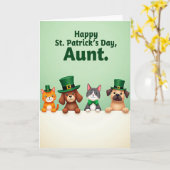 St Patricks Day Aunt Card カード (黄色い花)