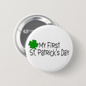St patricks day Babys最初St. Patricks日 缶バッジ (正面&裏面)