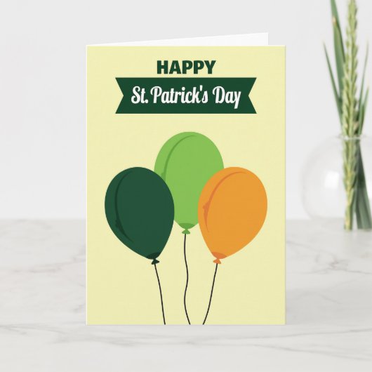 St Patricks Day Balloons Card カード (正面)