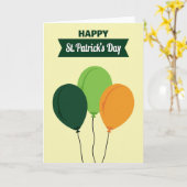 St Patricks Day Balloons Card カード (黄色い花)