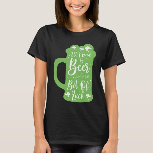St Patrick's Day Beer Shamrock Clover Luck Saint P Tシャツ (正面)