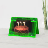 ST Patrick's Day  Birthday Cake Card カード (正面)