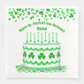 St Patrick's Day Birthday Cake Custom Candles (正面)