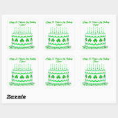 St Patrick's Day Birthday Cake Custom Candles スクエアシール (シート)