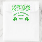 St Patrick's Day Birthday Green Shamrocks Confetti スクエアシール (バッグ)