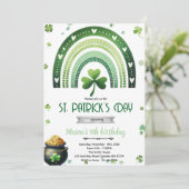 St. Patrick's Day Birthday party invitation 招待状 (スタンド正面)