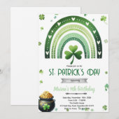 St. Patrick's Day Birthday party invitation 招待状 (正面/裏面)
