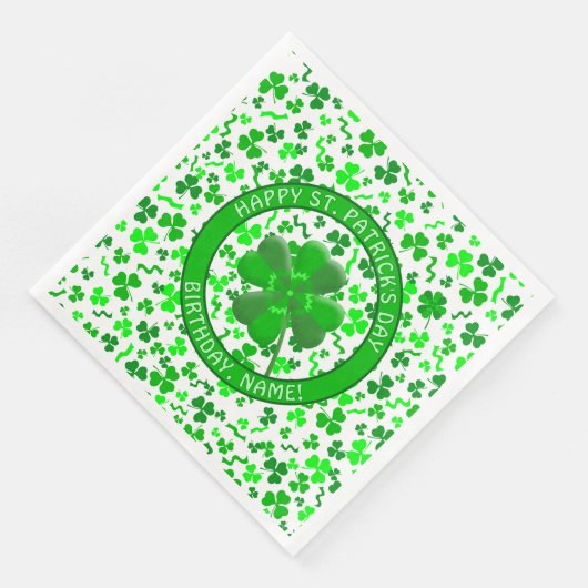 St Patrick's Day Birthday Shamrocks Personalized (コーナー)