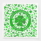 St Patrick's Day Birthday Shamrocks Personalized (正面)