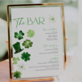 St. Patrick's Day Bridal Bar Menu Cocktail Drinks 台座サイン