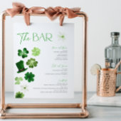 St. Patrick's Day Bridal Bar Menu Cocktail Drinks 台座サイン