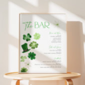 St. Patrick's Day Bridal Bar Menu Cocktail Drinks 台座サイン