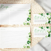 St. Patricks Day Bridal Shower Green Recipe Card 招待状