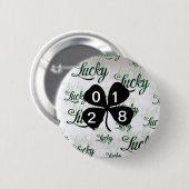 St Patrick's Day Button with year 缶バッジ (正面&裏面)
