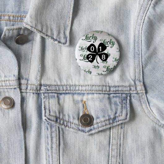 St Patrick's Day Button with year 缶バッジ (インサイチュ)