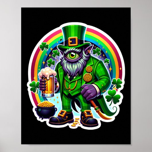 St Patrick's Day Bylor Of The Evil Eye Irish Demon ポスター (正面)