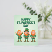 St Patrick's Day Card for Kids Leprechaun シーズンカード (スタンド正面)