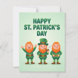 St Patrick's Day Card for Kids Leprechaun シーズンカード