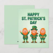 St Patrick's Day Card for Kids Leprechaun シーズンカード (正面/裏面)