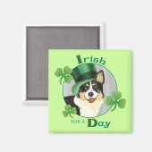 St. Patrick's Day Cardigan Welsh Corgi マグネット (正面/裏面)