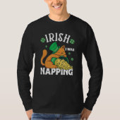 St. Patricks Day Cat i was napping_1 Tシャツ (正面)