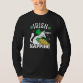 St. Patricks Day Cat i was napping Premium Tシャツ (正面)