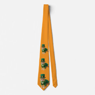 St Patrick's Day Cat Orange  ネクタイ
