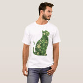St. Patrick's Day Cat's Shirt, Irish Cat  Tシャツ (正面フル)