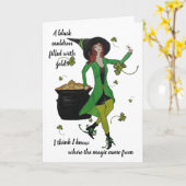 ST Patrick's Day Cauldron of Gold card カード (黄色い花)