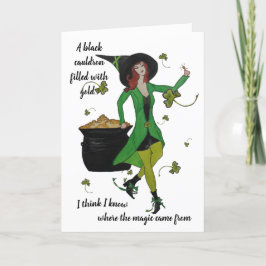 ST Patrick's Day Cauldron of Gold card カード