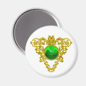 ST. PATRICK'S DAY CELTIC HEART SHAMROCK 白 マグネット (正面/裏面)