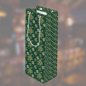 St Patrick's Day Celtic Knot 4 Leaf Clover Plaid ワインギフトバッグ