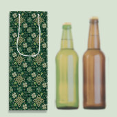 St Patrick's Day Celtic Knot 4 Leaf Clover Plaid ワインギフトバッグ