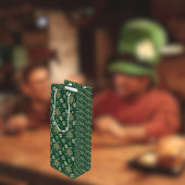 St Patrick's Day Celtic Knot 4 Leaf Clover Plaid ワインギフトバッグ