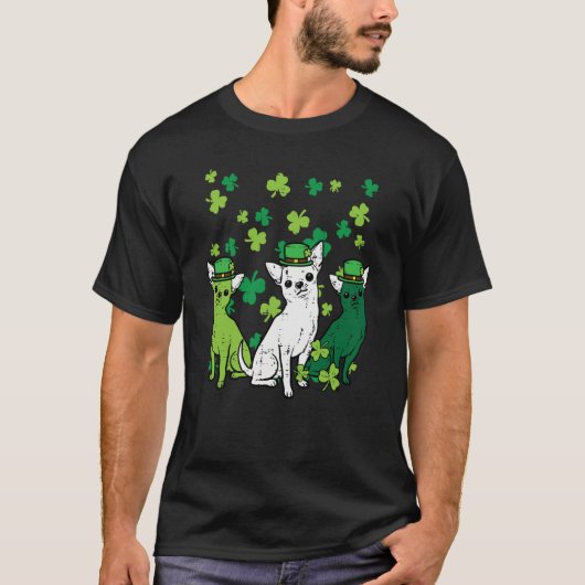 St Patricks Day Chihuahuas Dog Saint Paddys Men Wo Tシャツ (正面)
