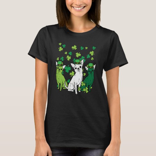 St Patricks Day Chihuahuas Dog Saint Paddys Men Wo Tシャツ (正面)
