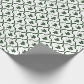 St. Patrick's Day Classic Green Shamrock Lattice  ラッピングペーパー (角)