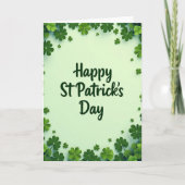 St Patricks Day Clover Card カード (正面)