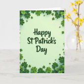 St Patricks Day Clover Card カード (黄色い花)