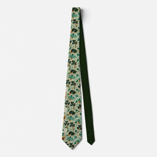 St. Patrick's Day Clover Custom Necktie ネクタイ (正面)