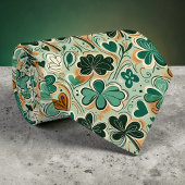 St. Patrick's Day Clover Custom Necktie ネクタイ
