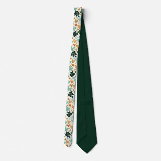 St. Patrick's Day Clover Custom Necktie ネクタイ (裏面)
