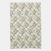  St Patrick's Day Clover Tea Pot キッチンタオル (縦)