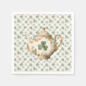 St Patrick's Day Clover Tea Pot スタンダードカクテルナプキン (正面)