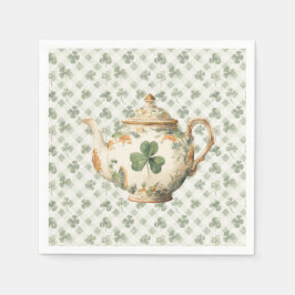  St Patrick's Day Clover Tea Pot スタンダードカクテルナプキン