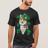 St Patrick's Day Corgi Leprechaun Pet Dog Lover Tシャツ (正面)