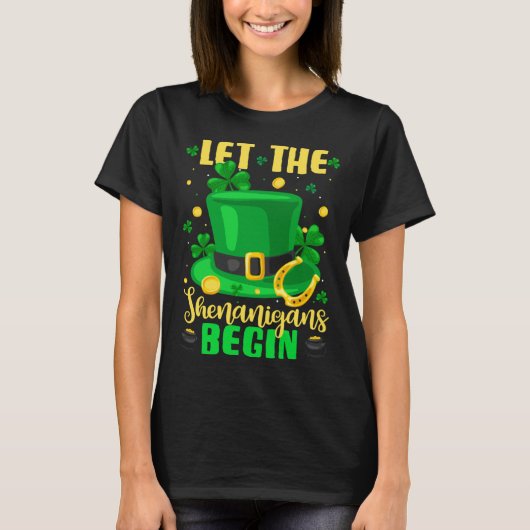 St Patricks Day Costume Let Shenanigans Begin Lepr Tシャツ (正面)