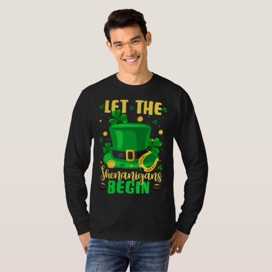 St Patricks Day Costume Let Shenanigans Begin Lepr Tシャツ (正面フル)