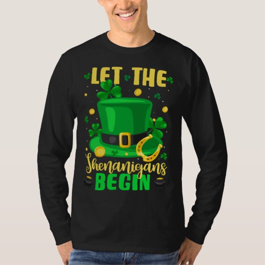 St Patricks Day Costume Let Shenanigans Begin Lepr Tシャツ (正面)