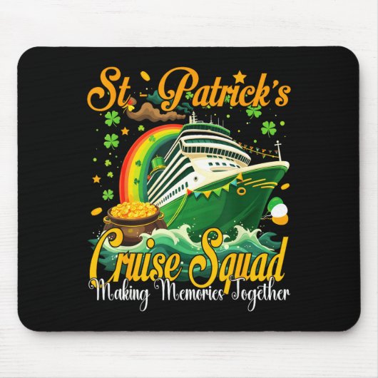 St Patricks Day Cruise Squad 2026 Funny Family Mat マウスパッド (正面)